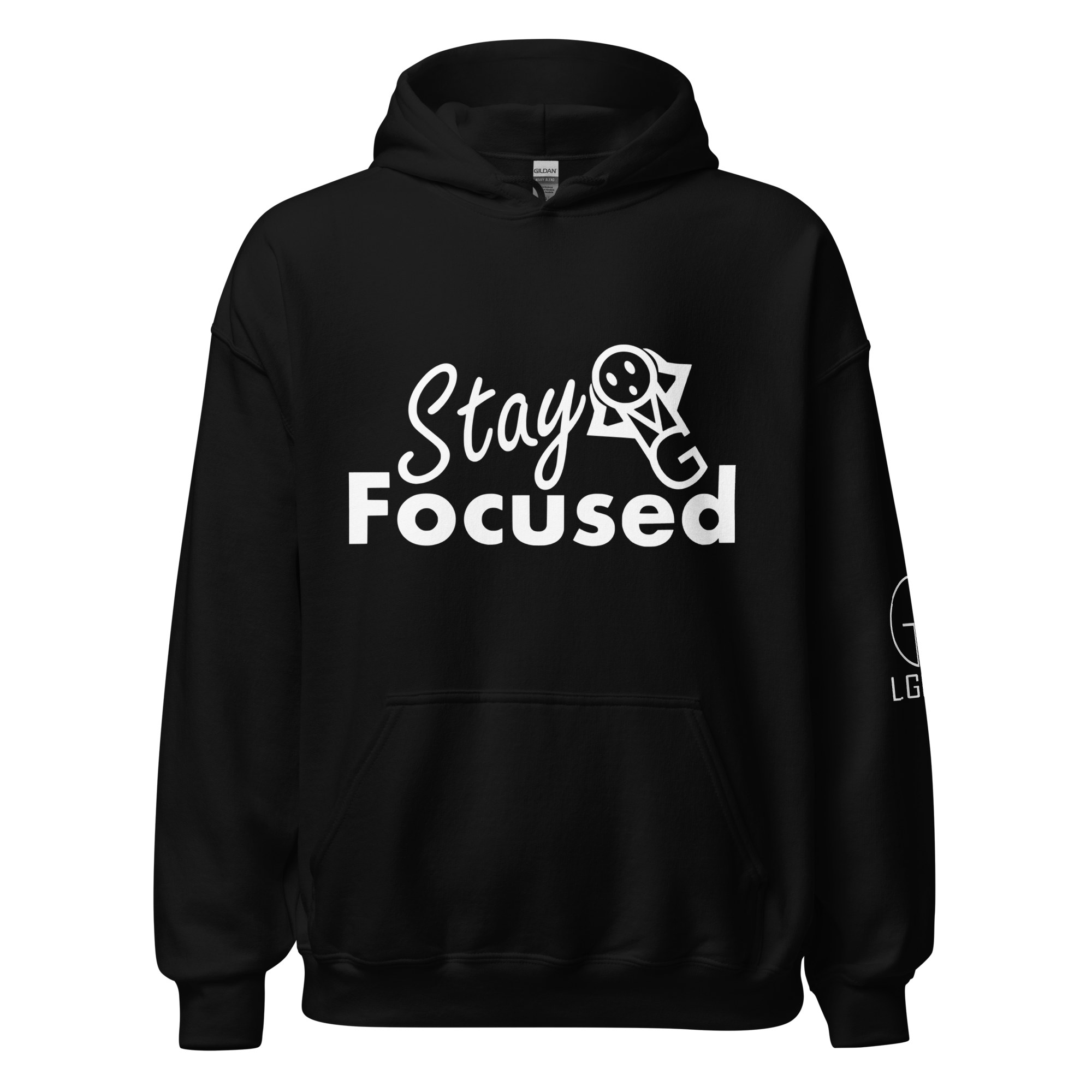 STAY FOCUSED HOODIE in Black