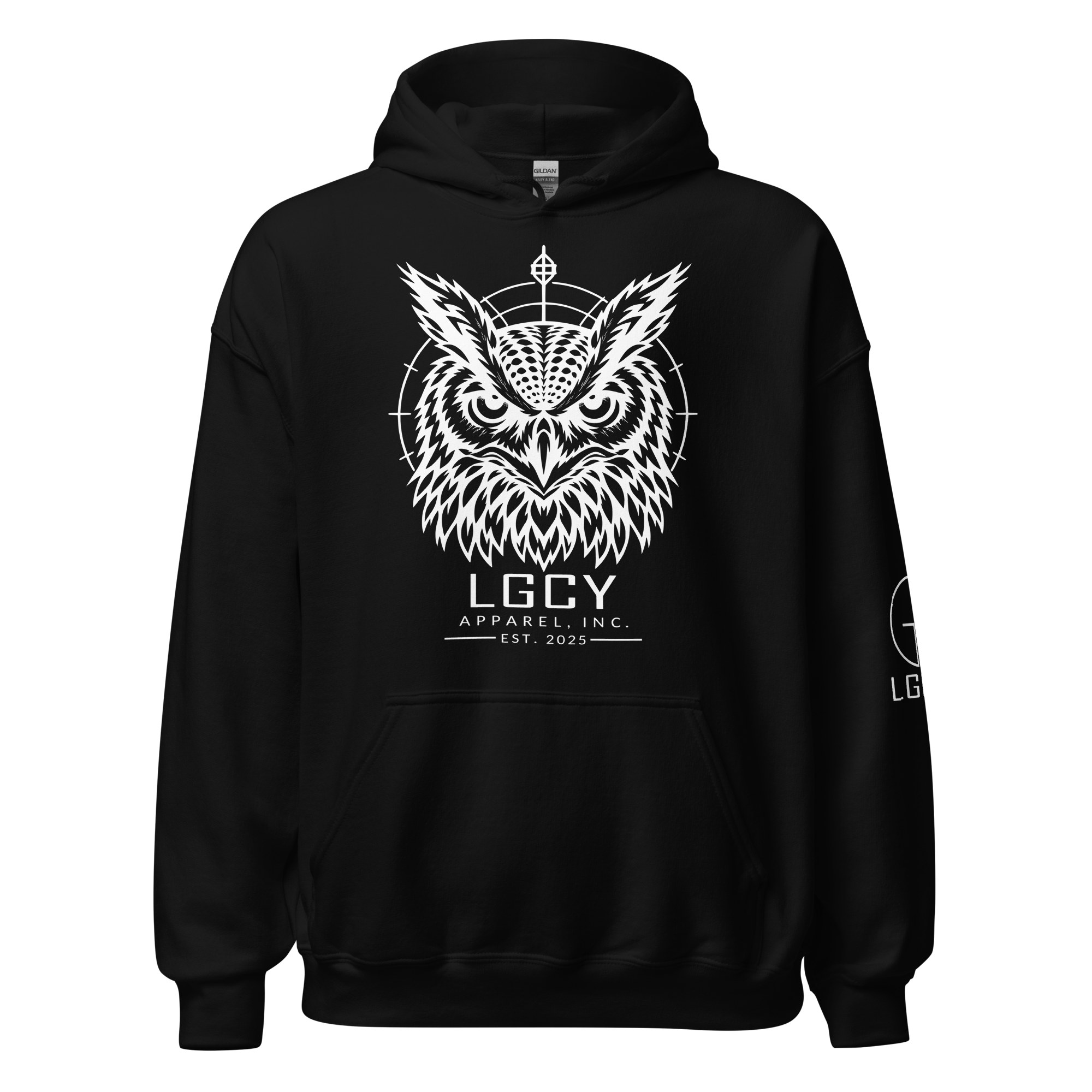 LGCY OWL HOODIE in Black