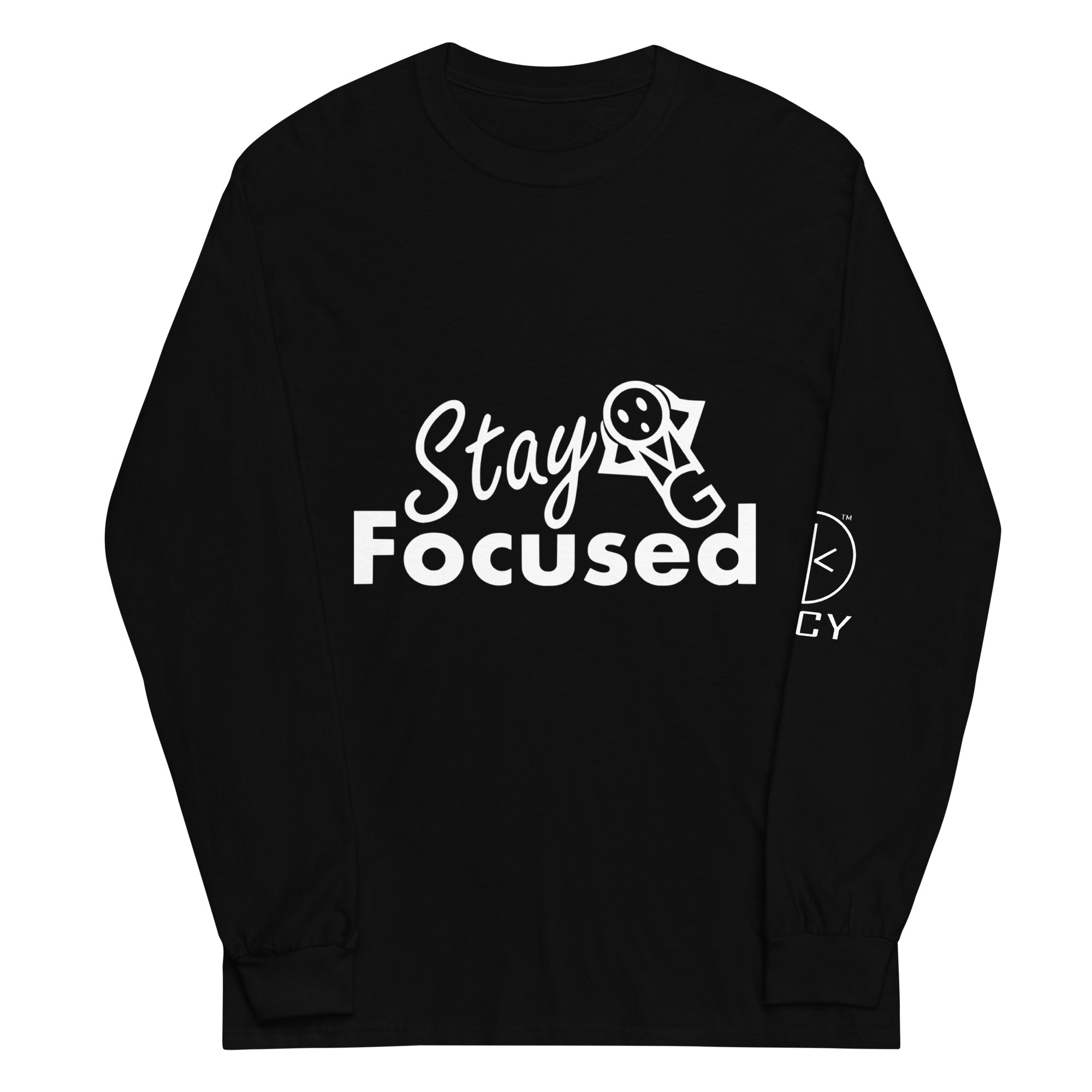 STAY FOCUSED LONG SLEEVE SHIRT in Black