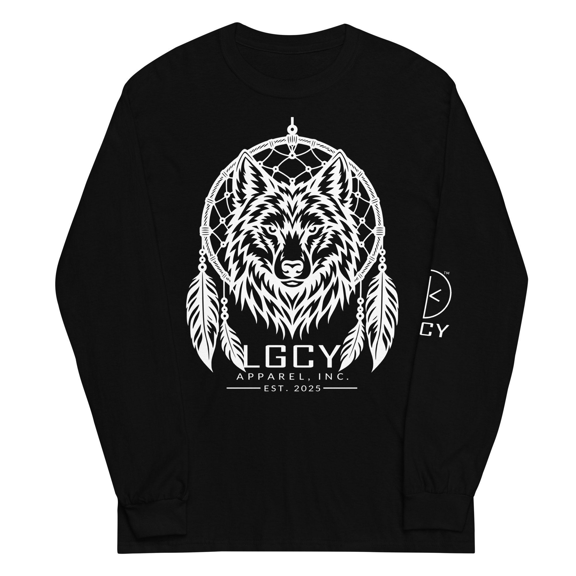 LGCY WOLF LONG SLEEVE SHIRT in Black